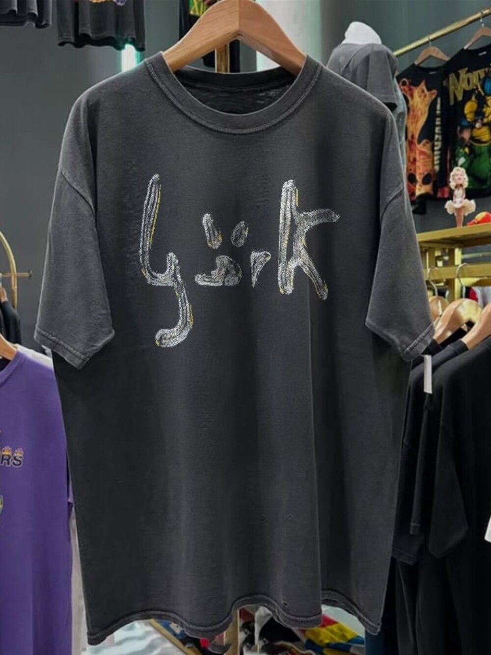 1993 Bjork 'Acclaimed Single' Washed T-Shirt  257
